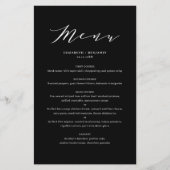 Schwarz-Minimalistische Dainty-Script-Hochzeitkart (Vorderseite)