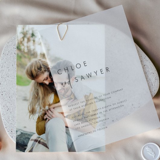 Schwarz Minimalistisches handgeschriebenes Skript Pergament Einladungen