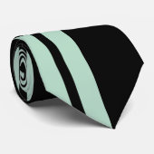 Schwarz-Minze-Grünstreifen Krawatte (Gerollt)