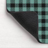 Schwarz & Minze Quadrat Minimales Abstraktes Muste Mousepad (Ecke)