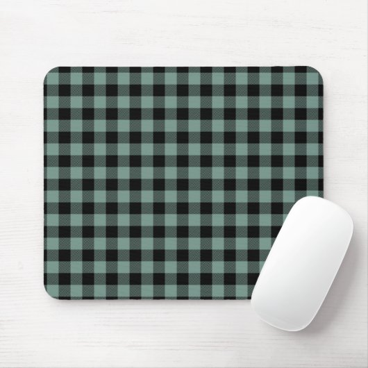 Schwarz & Minze Quadrat Minimales Abstraktes Muste Mousepad (Mit Mouse)