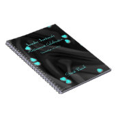 Schwarz mit Aqua Hearts Retirement Party Gästebuch Notizblock (Rechte Seite)