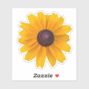 Schwarz-mit Augen Susan-Blume Aufkleber