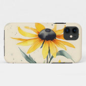 Schwarz-Mit Augen Susan-Blume Case-Mate iPhone Hülle (Rückseite (Horizontal))