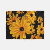 Schwarz Mit Augen Susan Blume Gelbe Fleece Blanken (Vorderseite (Horizontal))