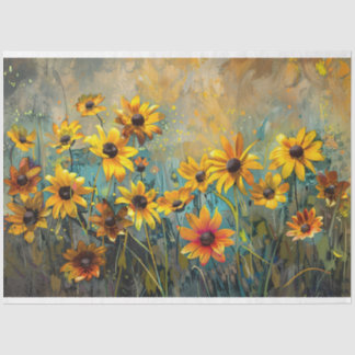 Schwarz-Mit Augen Susan Blume Impressionist Decoup Seidenpapier