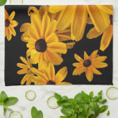 Schwarz Mit Augen Susan Blume Küchentücher (Gefaltet)