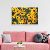 Schwarz-mit Augen Susan-Blume-Leinwand Leinwanddruck (Insitu (Wohnzimmer))
