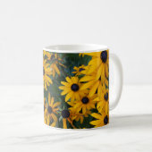 Schwarz-mit Augen Susan-Blume-Tasse Kaffeetasse (VorderseiteRechts)
