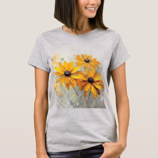 Schwarz-mit Augen Susan Blume Women's Basic T - Sh T-Shirt