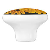 Schwarz-mit Augen Susan-Blumen-BlumenKeramik-Griff Keramikknauf (Seitenansicht)