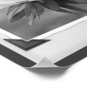 Schwarz-Mit Augen Susan-Blütenschwarz und Weiß Poster (Ecke)