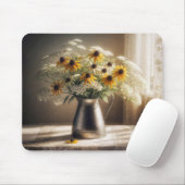 Schwarz-mit Augen Susan Bouquet an der Spitze Mousepad (Mit Mouse)