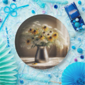 Schwarz-mit Augen Susan Bouquet an der Spitze Pappteller (Party)