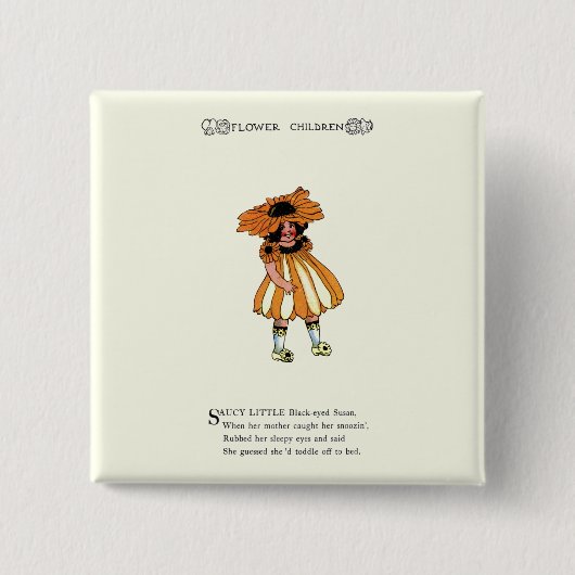 Schwarz-Mit Augen Susan Button (Vorderseite)