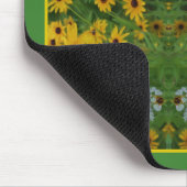 Schwarz Mit Augen Susan Daisy Blume Malerei Abstra Mousepad (Ecke)