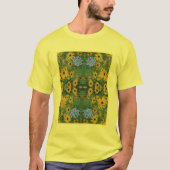 Schwarz Mit Augen Susan Daisy Blume Malerei Abstra T-Shirt (Vorderseite)