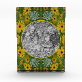 Schwarz Mit Augen Susan Daisy Painting hinzufügen Fotoblock (Vorderseite)