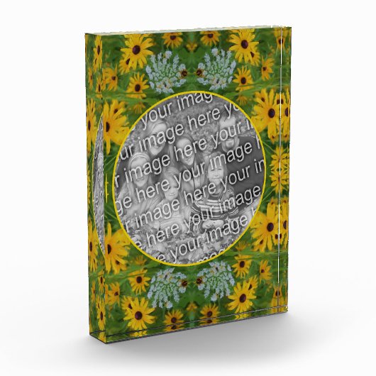 Schwarz Mit Augen Susan Daisy Painting hinzufügen Fotoblock (Links)