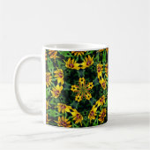 Schwarz-Mit Augen Susan Kaleidoskop Blume Art Kaffeetasse (Links)