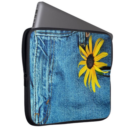 Schwarz-mit Augen Susan Laptopschutzhülle (Vorne Rechts)