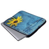 Schwarz-mit Augen Susan Laptopschutzhülle (Vorne Knopf)