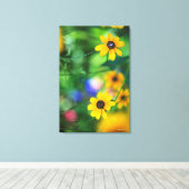 Schwarz-mit Augen Susan Leinwanddruck (Insitu (Holzboden))