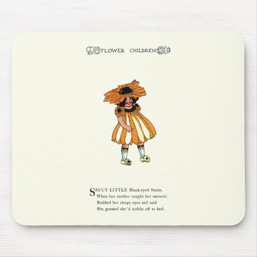 Schwarz-Mit Augen Susan Mousepad (Vorne)