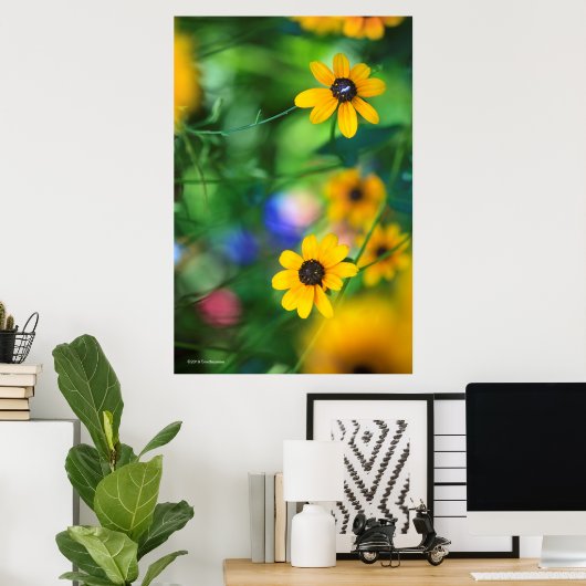 Schwarz-mit Augen Susan Poster (Heimbüro)