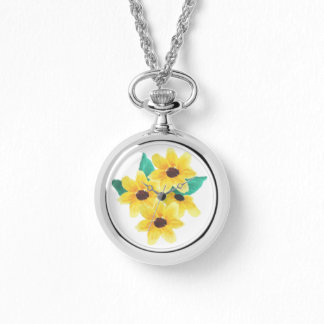 Schwarz-Mit Augen Susan (Rudbeckia Fulgida) Armbanduhr