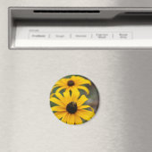 Schwarz-Mit Augen Susan und Biene Magnet (In Situ (Geschirrspüler))