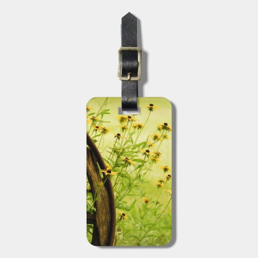 Schwarz-Mit Augen Susan- und Lastwagen-Rad-Foto Gepäckanhänger (Vorderseite vertikal)