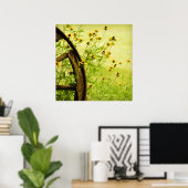 Schwarz-Mit Augen Susan- und Wagenrad-Foto Poster (Heimbüro)