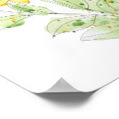 Schwarz-mit Augen Susan Wasserfarbe Poster (Ecke)