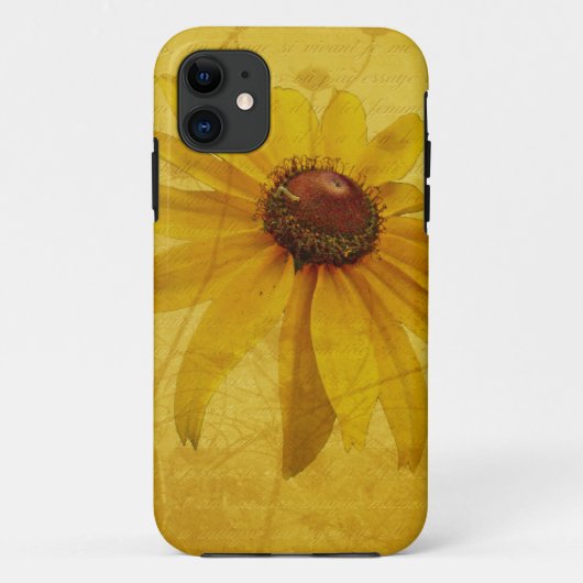 Schwarz-Mit Augen Susan-Wildblume Case-Mate iPhone Hülle (Rückseite)