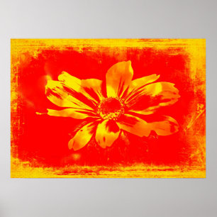 Schwarz-Mit Augen Susan Wildblume - Digitale Kunst Poster