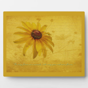 Schwarz-Mit Augen Susan Wildblume & Quotation Fotoplatte