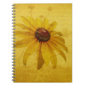 Schwarz-Mit Augen Susan Wildblume & Quotation Notizblock (Vorderseite)