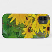 Schwarz-Mit Augen Susan-Wildblumen Case-Mate iPhone Hülle (Rückseite (Horizontal))