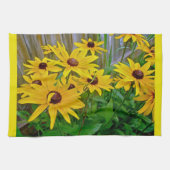 Schwarz-Mit Augen Susan-Wildblumen Handtuch (Horizontal)