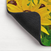 Schwarz-Mit Augen Susan-Wildblumen Mousepad (Ecke)