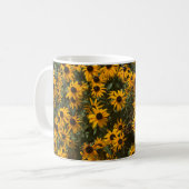 Schwarz-mit Augen-Susans Blume, Blüte, Fotografie Kaffeetasse (Vorderseite Links)