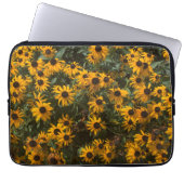 Schwarz-mit Augen-Susans Blume, Blüte, Fotografie Laptopschutzhülle (Vorderseite)