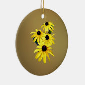 Schwarz-Mit Augen Susans in einer Reihe Keramik Ornament (Rechts)