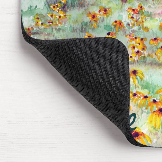 Schwarz-Mit Augen Susans Mousepad (Ecke)