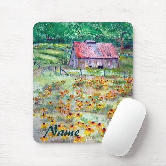 Schwarz-Mit Augen Susans Mousepad (Mit Mouse)