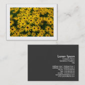 Schwarz-mit Augen Susans (Rudbeckia Hirta) (grenzt Visitenkarte (Vorne/Hinten)