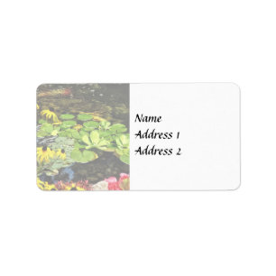 Schwarz-Mit Augen Susans von Koi Pond Hochzeitspro Adressaufkleber