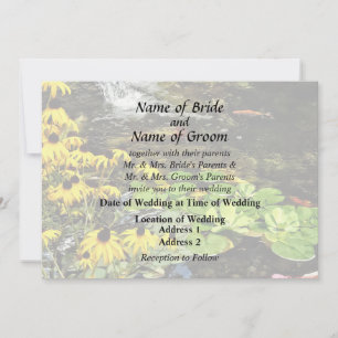 Schwarz-Mit Augen Susans von Koi Pond Hochzeitspro Einladung