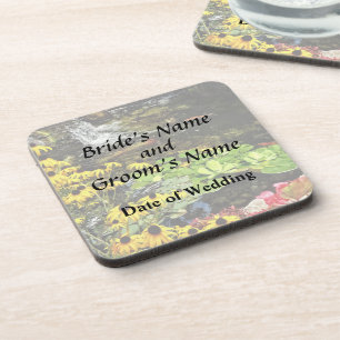 Schwarz-Mit Augen Susans von Koi Pond Hochzeitspro Getränkeuntersetzer